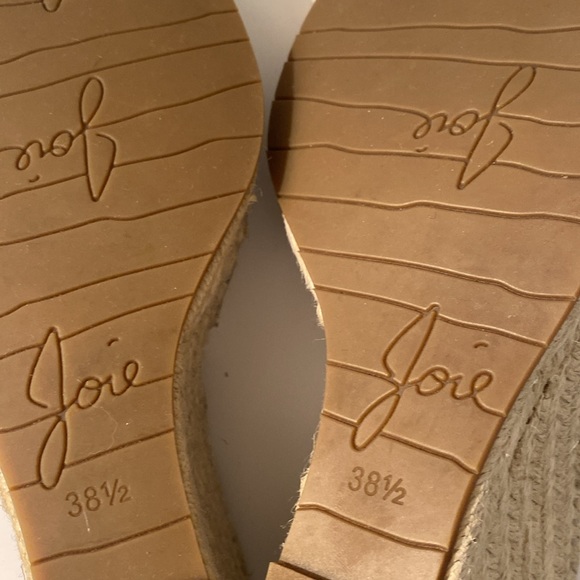 Joie Phyllis Espadrille Denim Lace Up Sandal Wedges - Picture 9 of 9